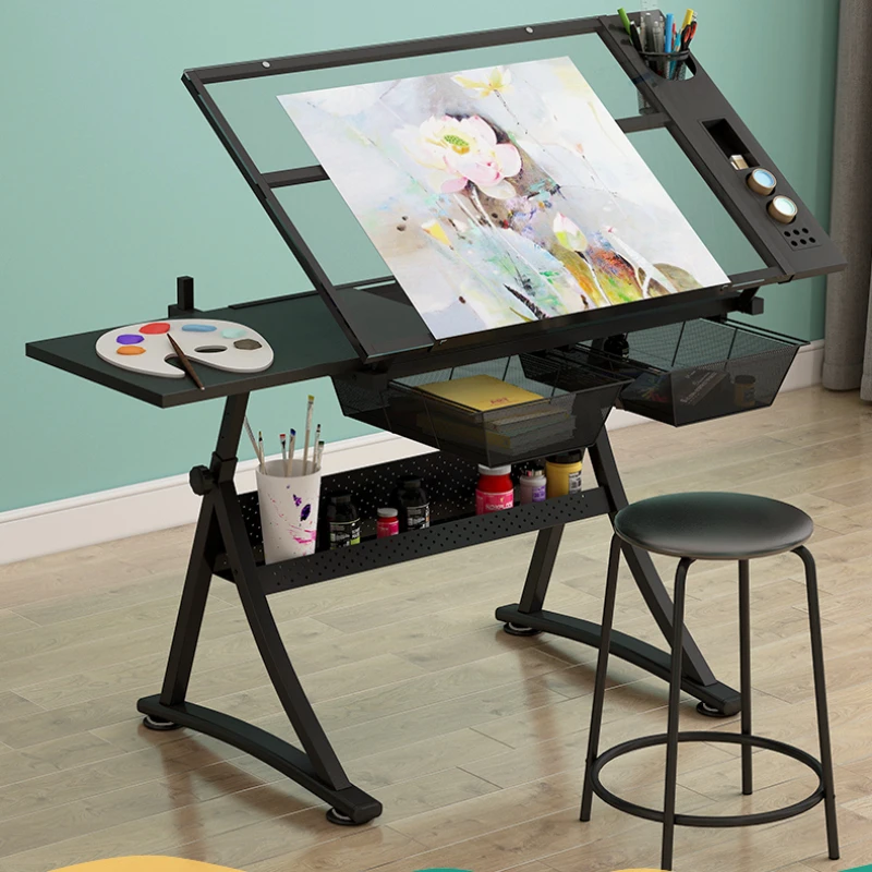 

Modern simple and adjustable art drawing table can be lifted.