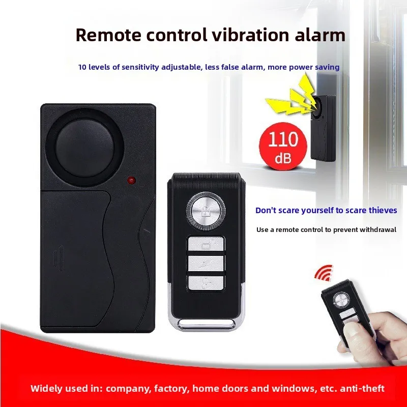 

Wireless Remote Control Vibration Alarm Motorcycle Treble Anti-theft Alarm Door and Window Anti-theft Alarm SF04R