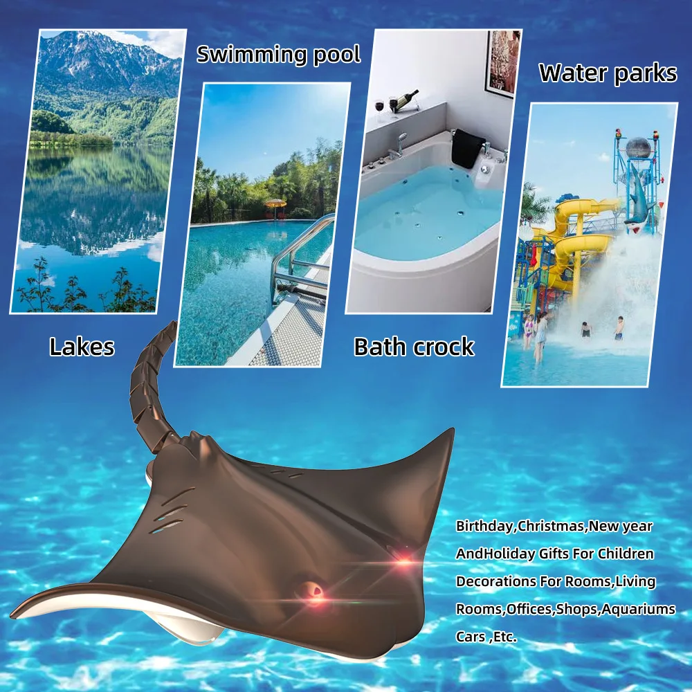 Remote Control Stingray Toy RC Stingray Water Toys for Swimming Pool Bathroom Great Kids Gift RC Boat Toys for Boys