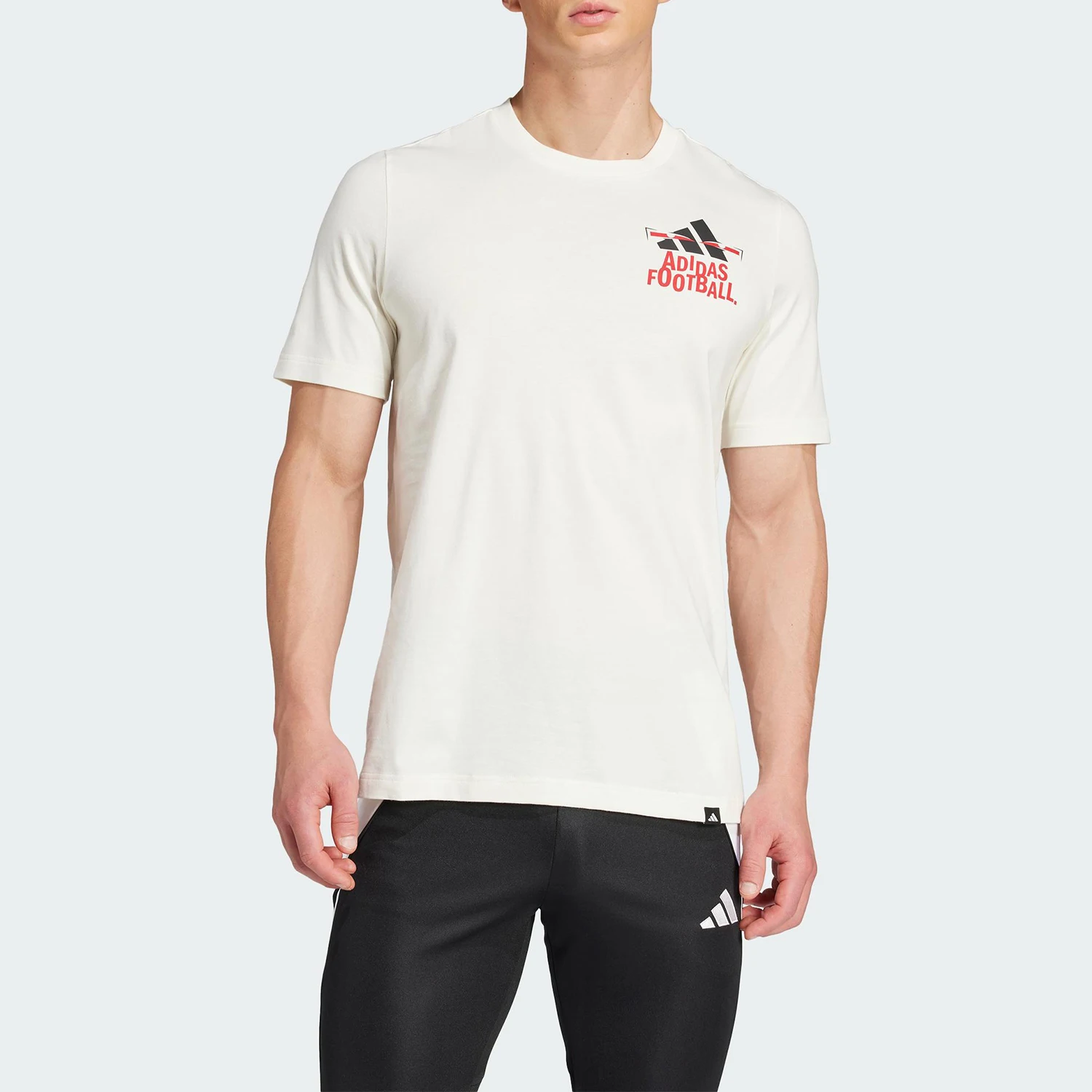 

Adidas genuine 2025 men's fashionable simple printed running short sleeved T-shirt JD8215