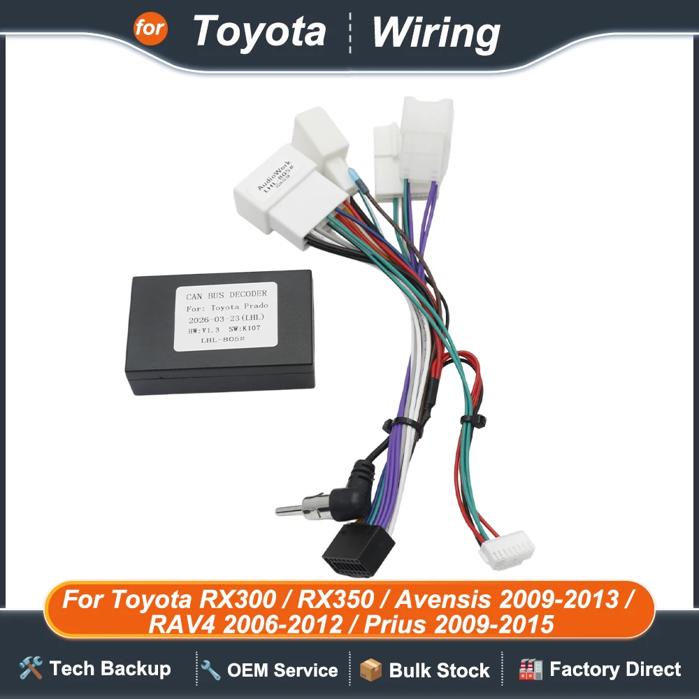 For Toyota RX300 / RX350 / Avensis 2009-2013 / RAV4 2006-2012 / Prius 2009-2015 Wiring Harness Canbus Box Decoder