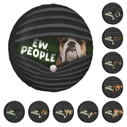 Funny Bulldog Spare Tire Cover for Mitsubishi Pajero Dog Lover SUV RV Trailer Car Wheel Protectors 14