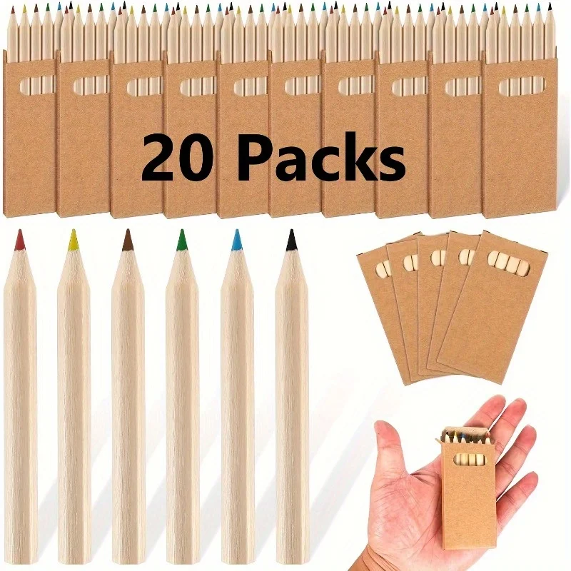 3,5'' Mini Buntstifte Großpackung 5/10 Stück Malstifte für Kinder Erwachsene Kunst Schule Klassenzimmer Geburtstag Party Geschenke – Detail 4