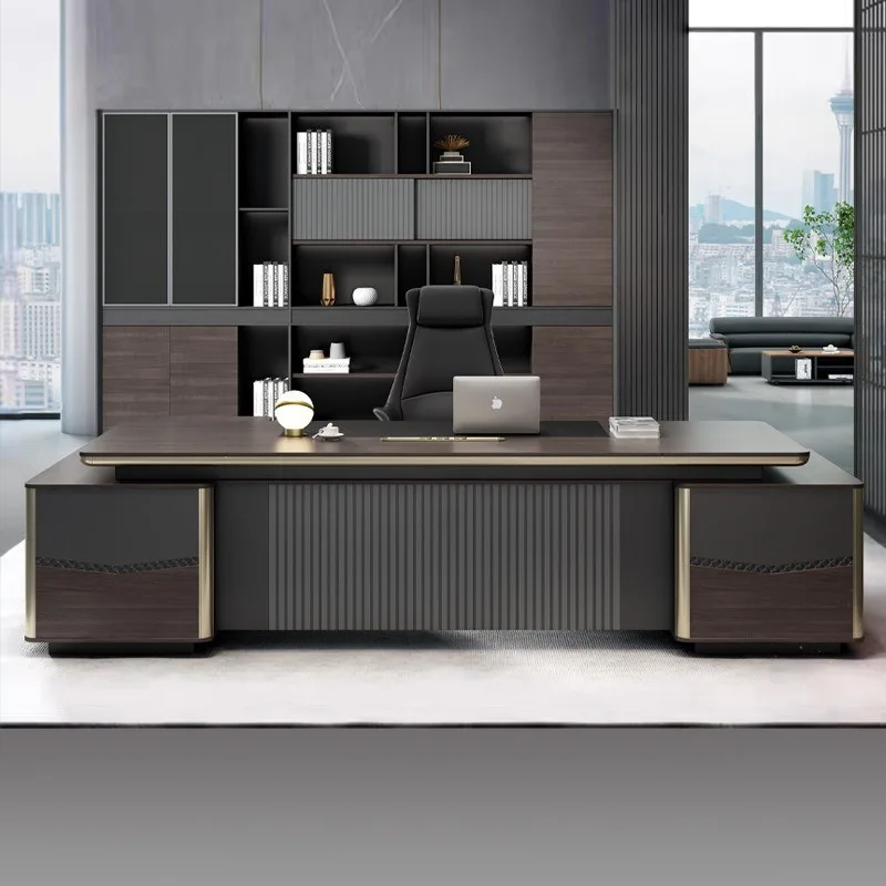 CEO desk,boss table,office Furniture,Simple Modern President General Manager And Chair Set High-End Office Executive Desk