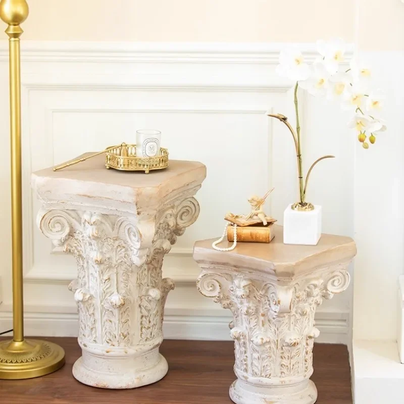 

Harvest cabin: Nordic garden, ancient Roman columns, floor ornaments, living room corner tables, vintage courtyard, balcony