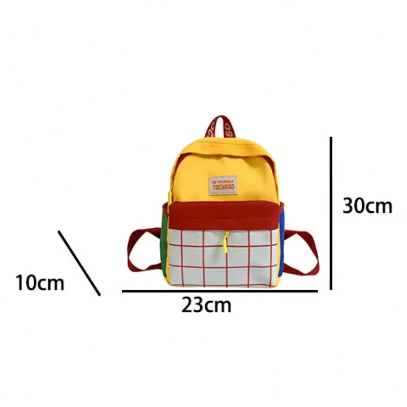 Custom Name Kids Backpack Personalized School Bag for Boys Girls Cute Cartoon Color Block Toddler Children Bookbag Gift