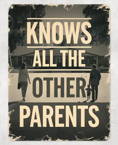 School Run Know All Parents Metal Poster Wall Tin Sign Man Cave Shed Home Plaque --Tin Sign
