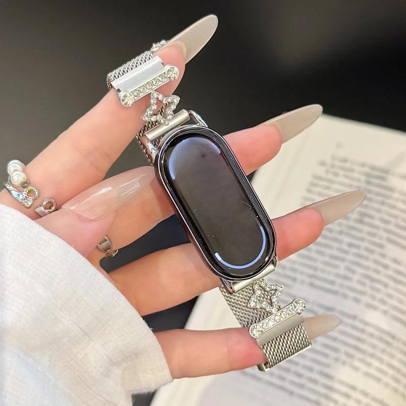 

Cross star magnetic buckle strap suitable for Xiaomi Band 8Pro/9Pro，For Mi band 3/4/5/6/7，8/8NFC/9/9NFC/10/10NFC，For Redmi Watch