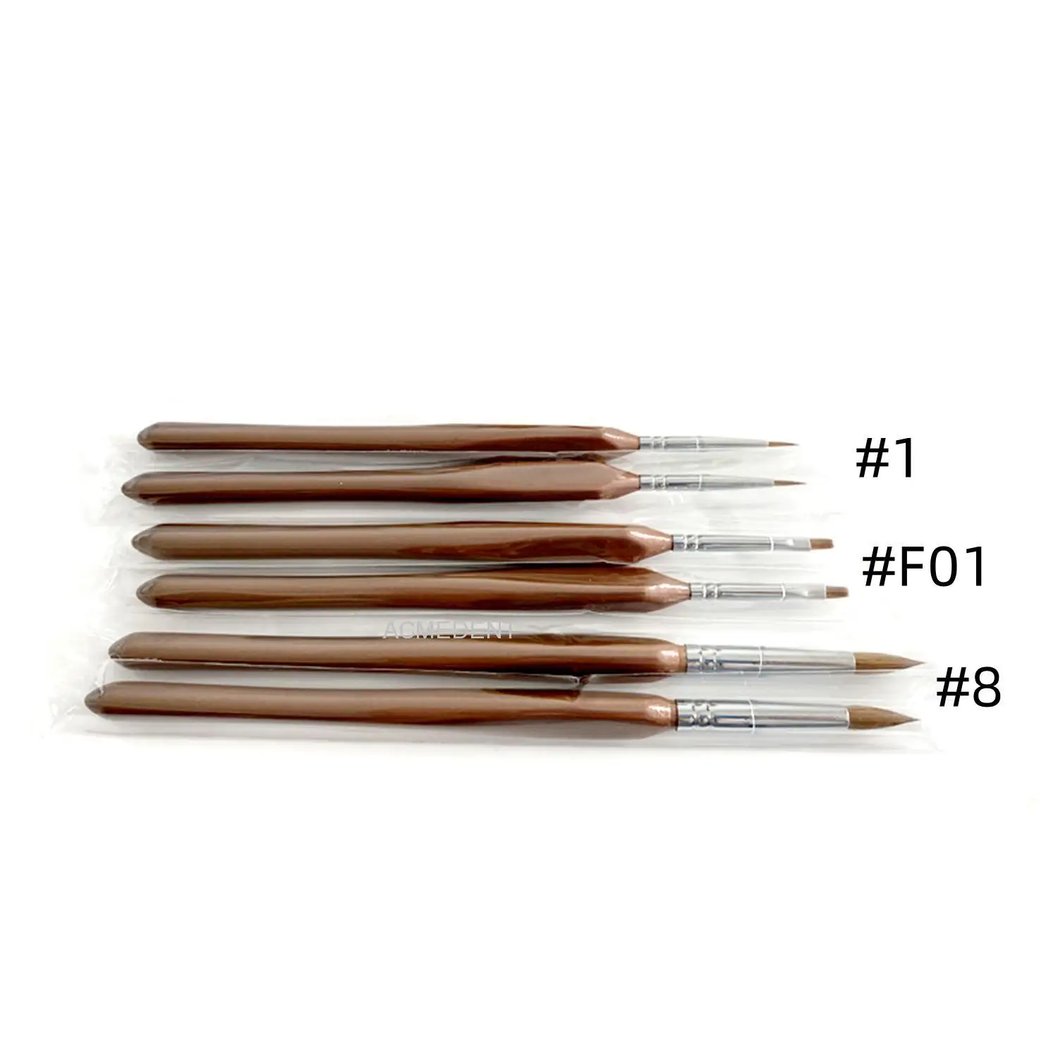 

6pcs Dental Sable Hair Brush Pen Porcelain Enamel Veneering Powder Opaque Opacious