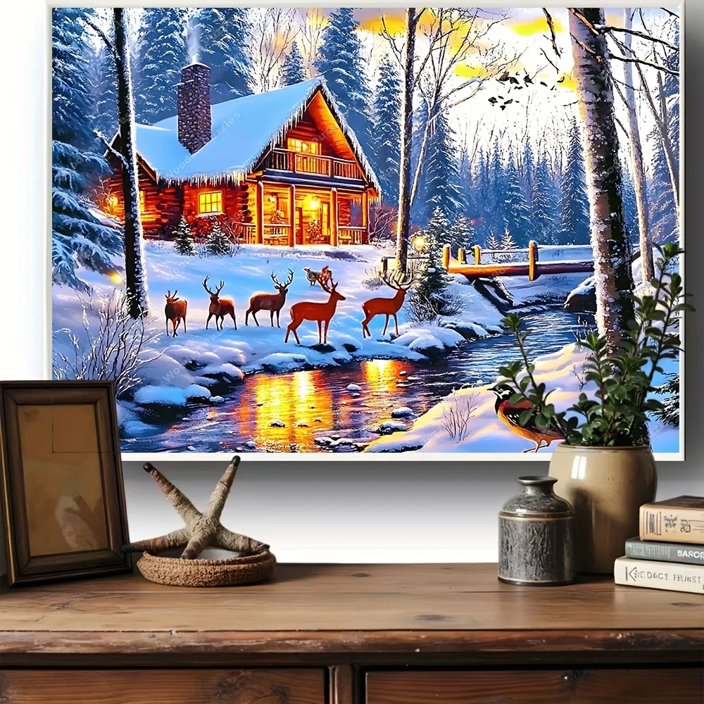 2000/1500/1000/500 قطعة لغز ورقي للكبار لتزيين المنزل والمكتب، ديكور الحائط، مناسب لهدايا أعياد الميلاد والعطلات،