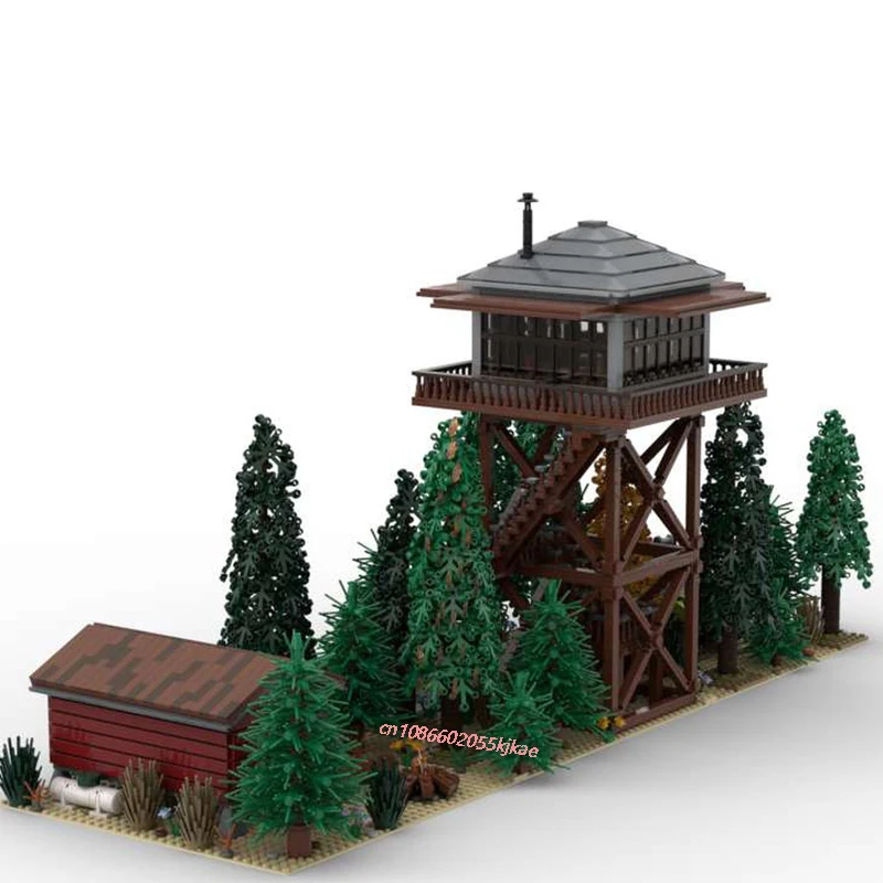 

3957PCS City Hot Selling Street View Moc Fire Observation Tower model DIY creative ideas child Toy Assembly Puzzle birthday Gift