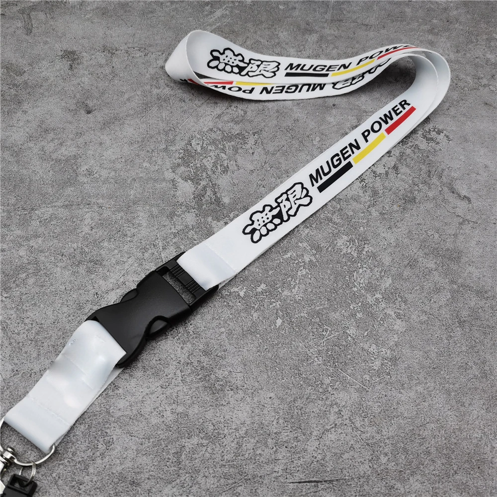 JDM Mugen Power Racing Keychain Universal Key Rings For Keychain Wind Car Removable Lanyard Car Keychain Work Holder Mobile