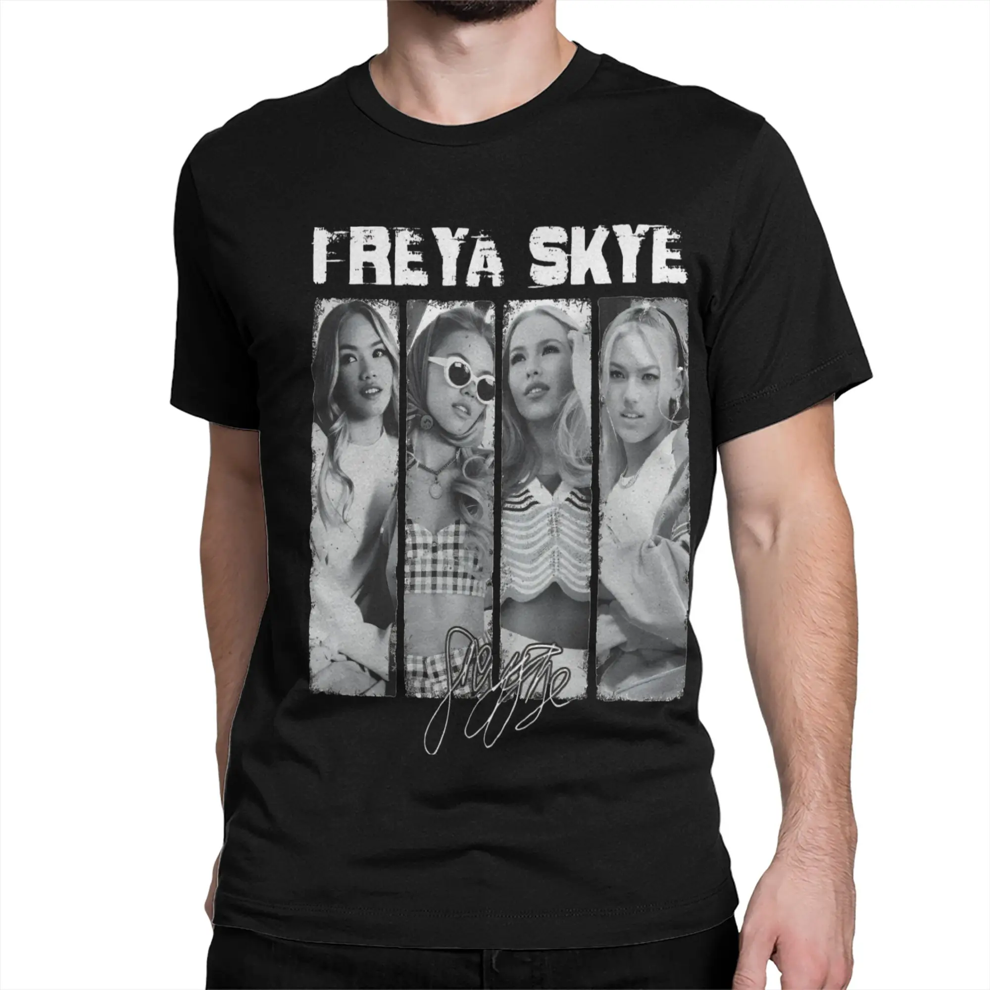 Casual T-Shirt Beach Freya Skyes  Hip Hop T Shirts  Cotton Tshirt for Male Aesthetic Custom DIY Short Sleeve Tees