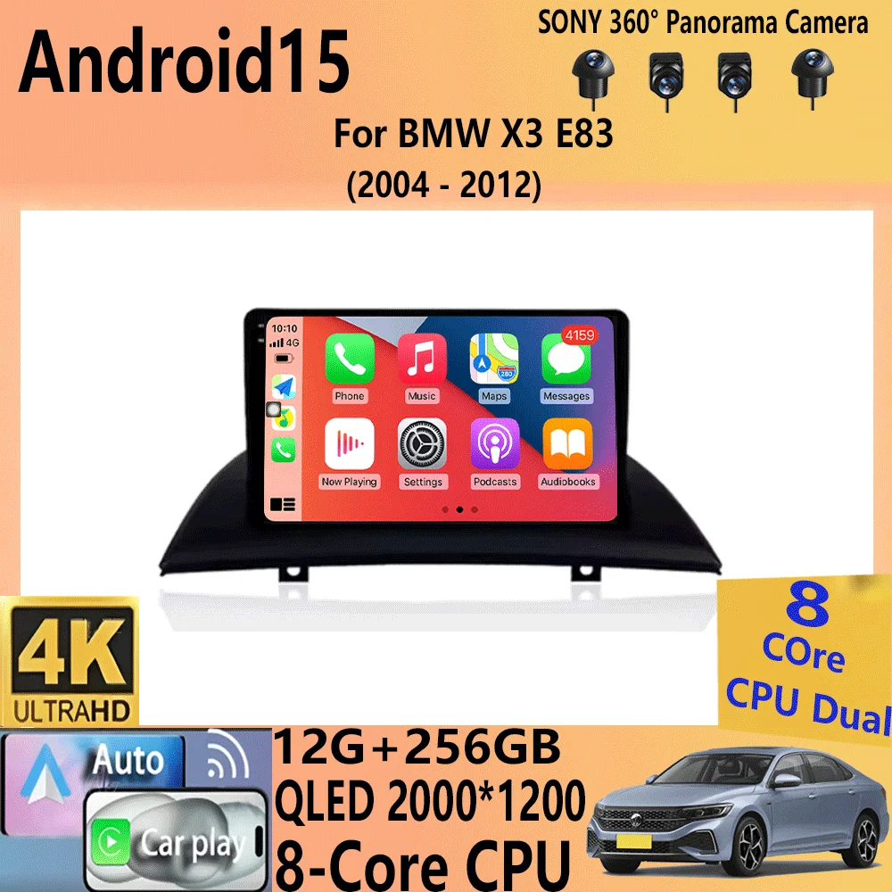 

For BMW X3 E83 2004 2005 2007-2012 9 inch Android 15 2din Radio DVD Car Multimedia video Player Navigation GPS 2 din dvd