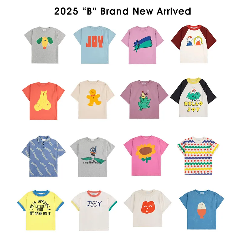 2025 เด็กใหม่เสื้อยืดเด็กสําหรับชายเด็กหญิงเด็กเสื้อเด็กทารกเด็กวัยหัดเดินผ้าฝ้ายการ์ตูน TEE Tops