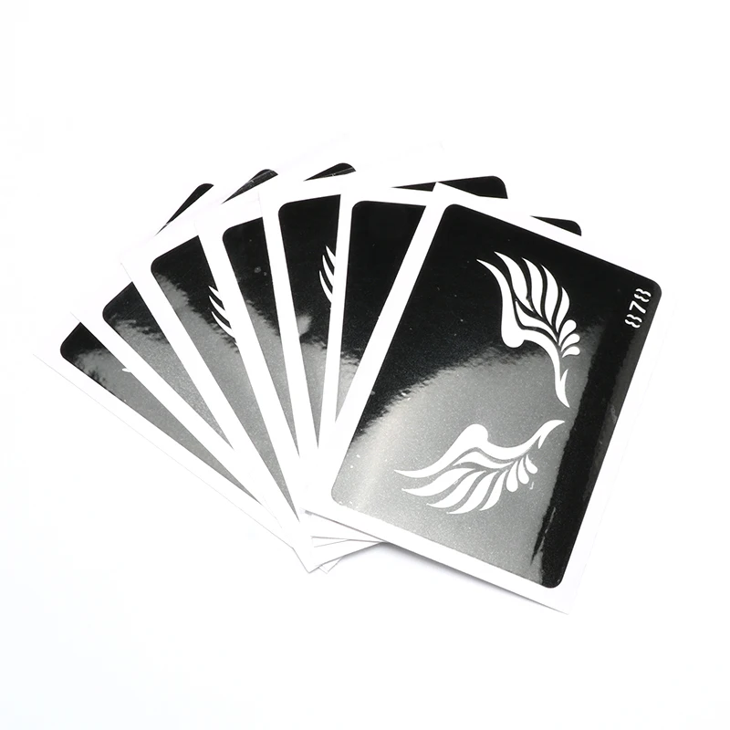 

20 Sheets Airbrush Glitter Tattoo Stencil Woman Men Kids Drawing Template Flower Butterfly Cartoon Animal 3 Layers For Body Art