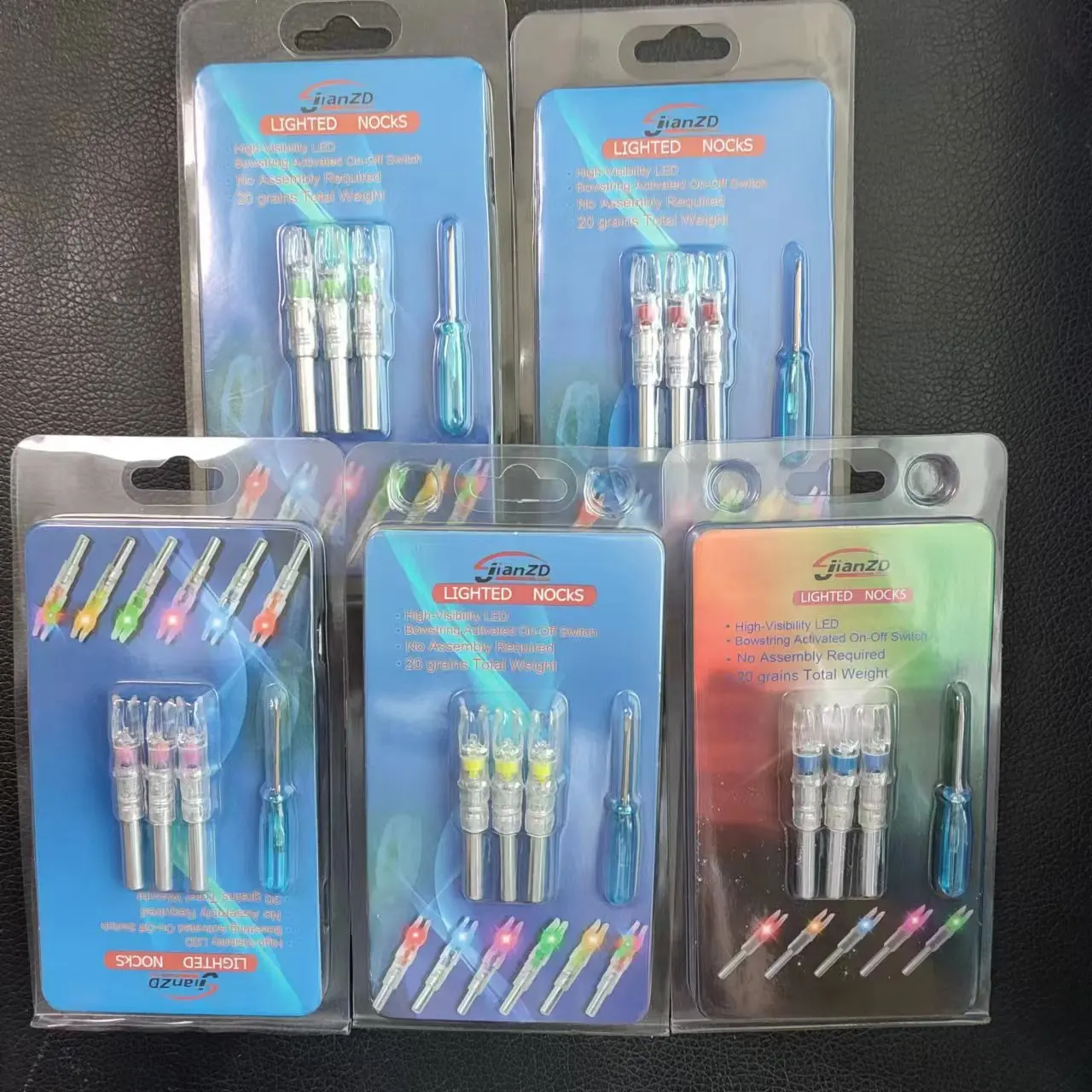 Nocks Luz LED automáticas para a caça, substituível Seta Nocks W Tool Set, Tiro com Arco, 6,2 milímetros, 5 cores, 3PCs,. 244 dentro, 6,2 milímetros