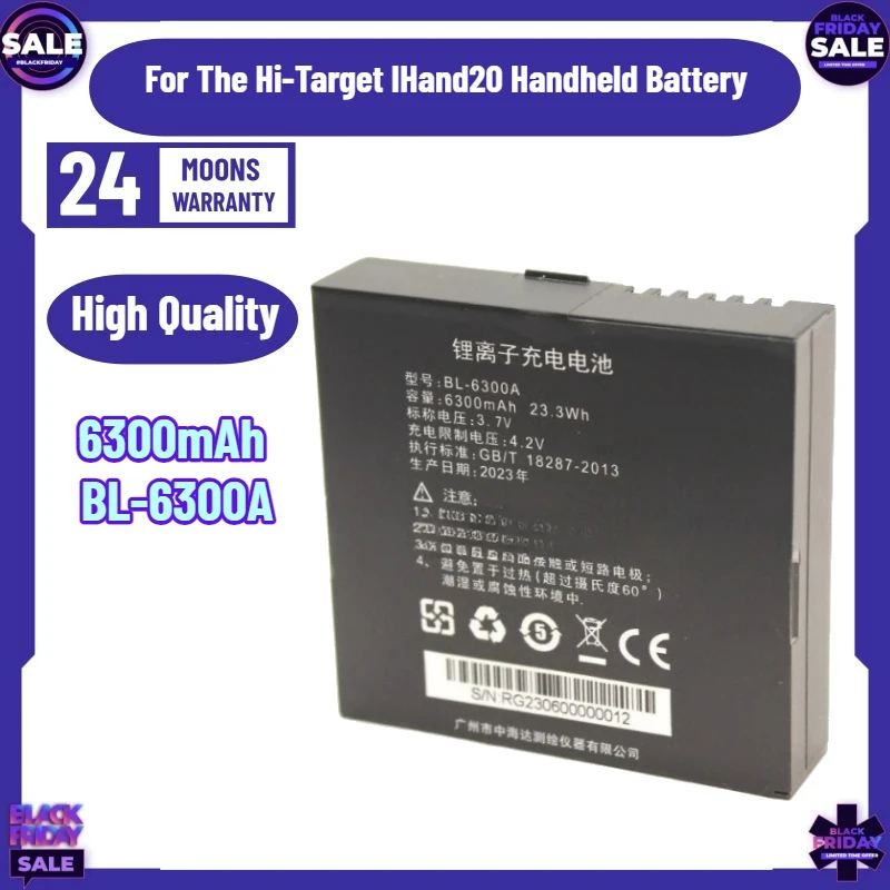 6300mAh BL-6300A Battery Compatible with The Charger CL-6300D Designed for The Hi-Target IHand20 Handheld Battery