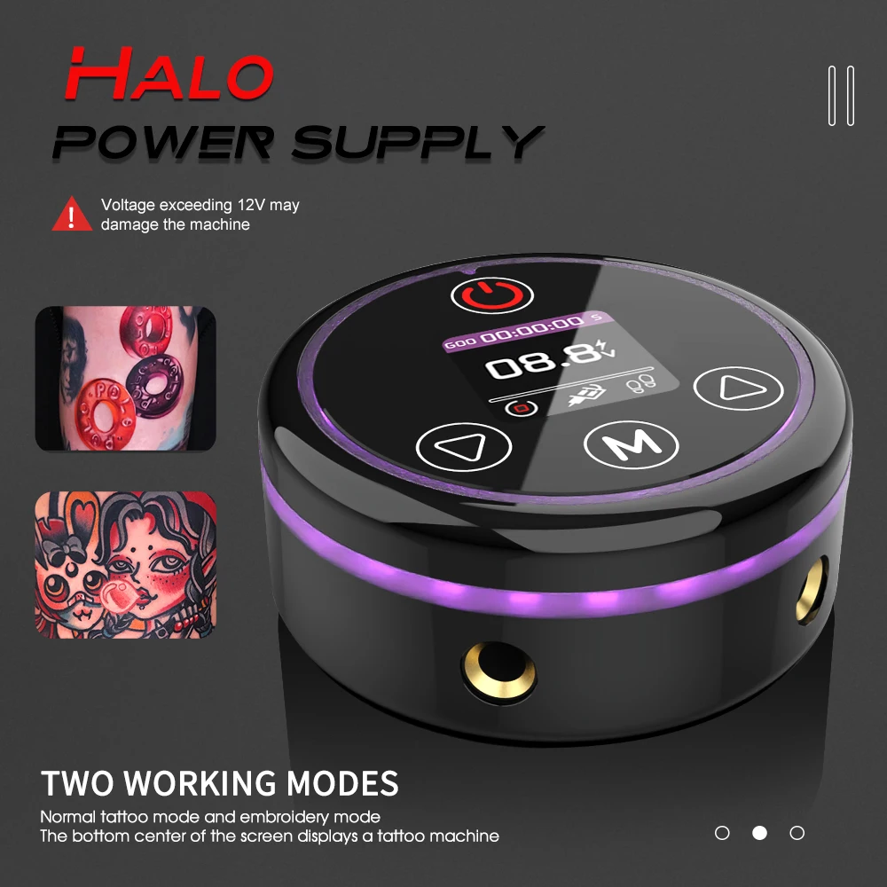 HALO New Upgraded Version 3.4A High Power Multi functional Color Light Tattoo Power Supply  Tattoo Equipment