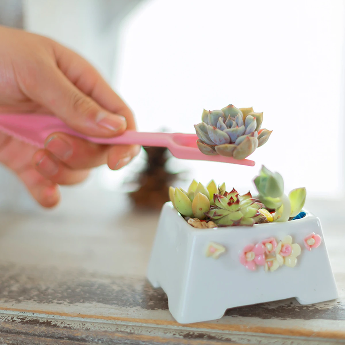 

10 pcs Handheld Transplanting Tool Set Plastic Garden Shovel For Seedlings Dibber Weed Removal Soil Aeration Digging Plant