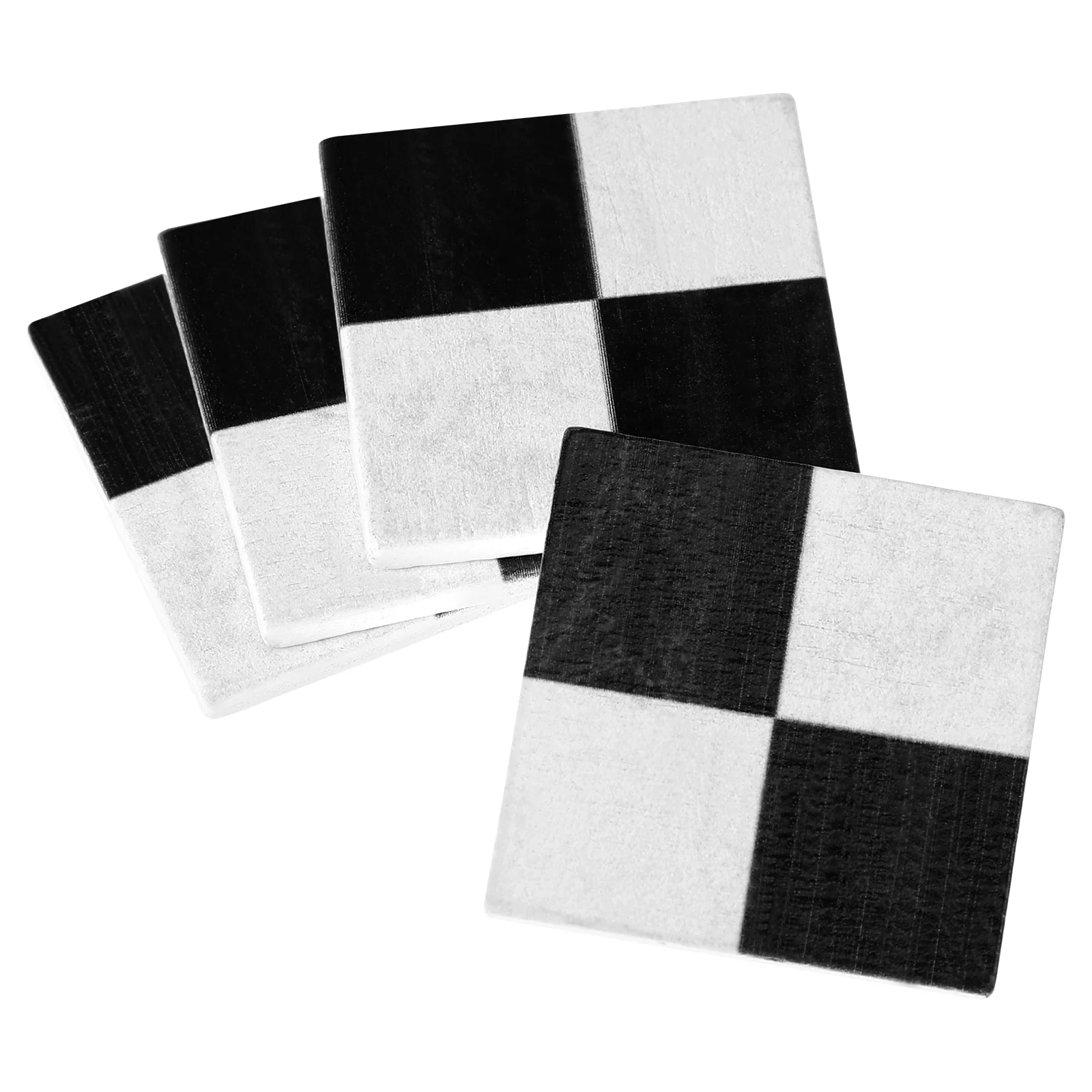

18 Pcs Wooden Floor Dollhouse Flooring Mini Black and White Small Model Floorboards Miniature Decoration