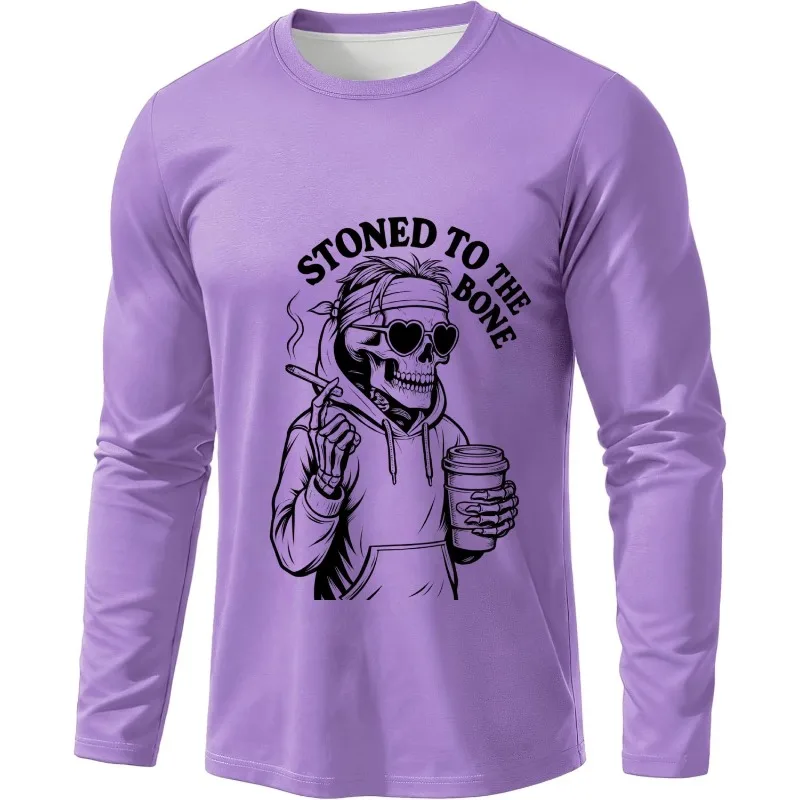 

Motorcycle Outdoor Skull Print Riding Top, Breathable and Comfortable Round Neck T-shirt for Cycling Speed Uphill and Downhill