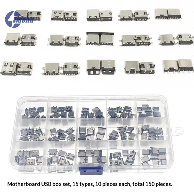 New！50/100/150Pcs 2/6/16Pin SMD SMT PCB USB-C Socket Type-C USB Connector Charging Port For Phone And Digital Product Repair Kit