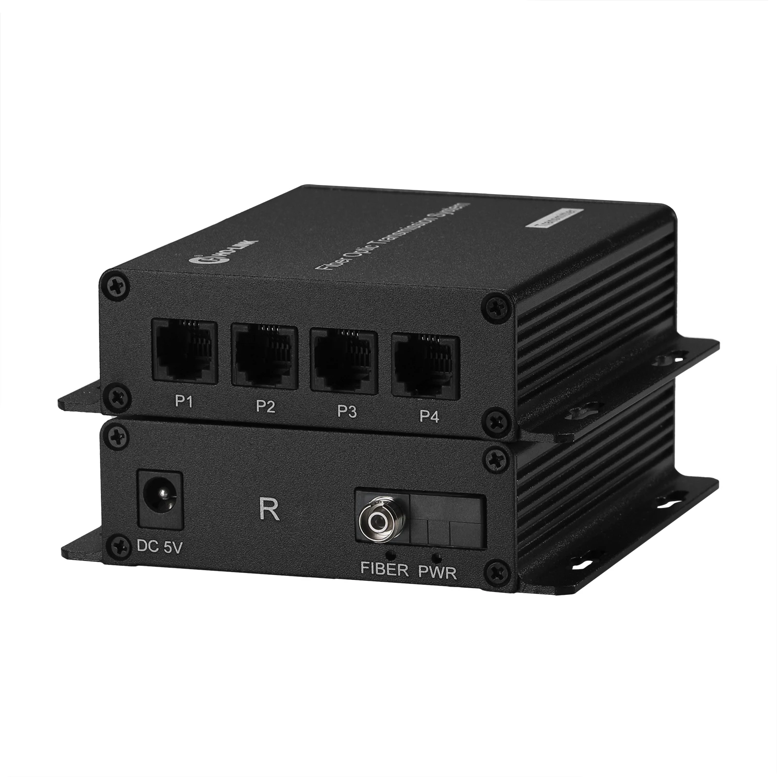 4 Port RJ11 Telephone Fiber Optic Transceiver PCM Voice Over Fiber Optic Extender Converter