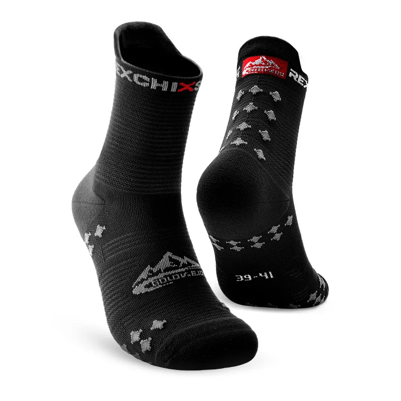 REXCHI 3D Compression Sport Socks For Running Off-road Basketball Marathon Thickened Shock-absorbing Breathable Boat socks XWZ11