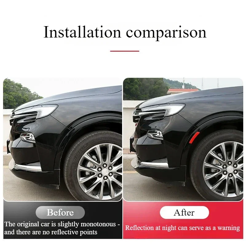 عجلة الحاجب عاكس ملصق ل تسلا/SUV/سيدان/الطرق الوعرة/MPV عجلة المصد الأمامي الجسم تحذير التصحيح اكسسوارات السيارات العالمية