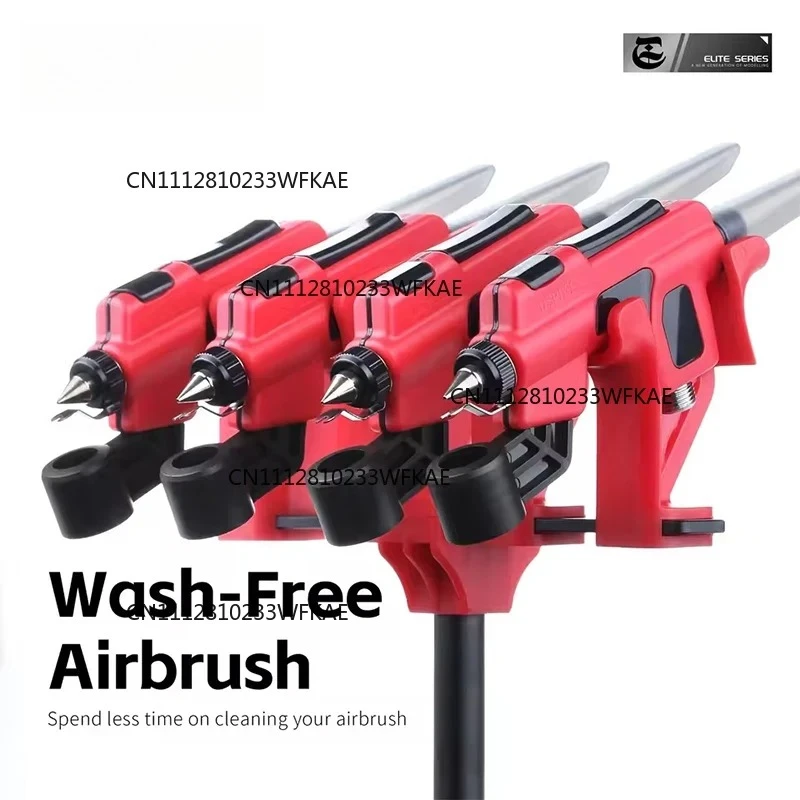 Dspiae PT-AB Wash-free Airbrush With Marker Rack For Gundam Scale Model Painting Tools Quick Paint Change Hobby DIY Craft Tools