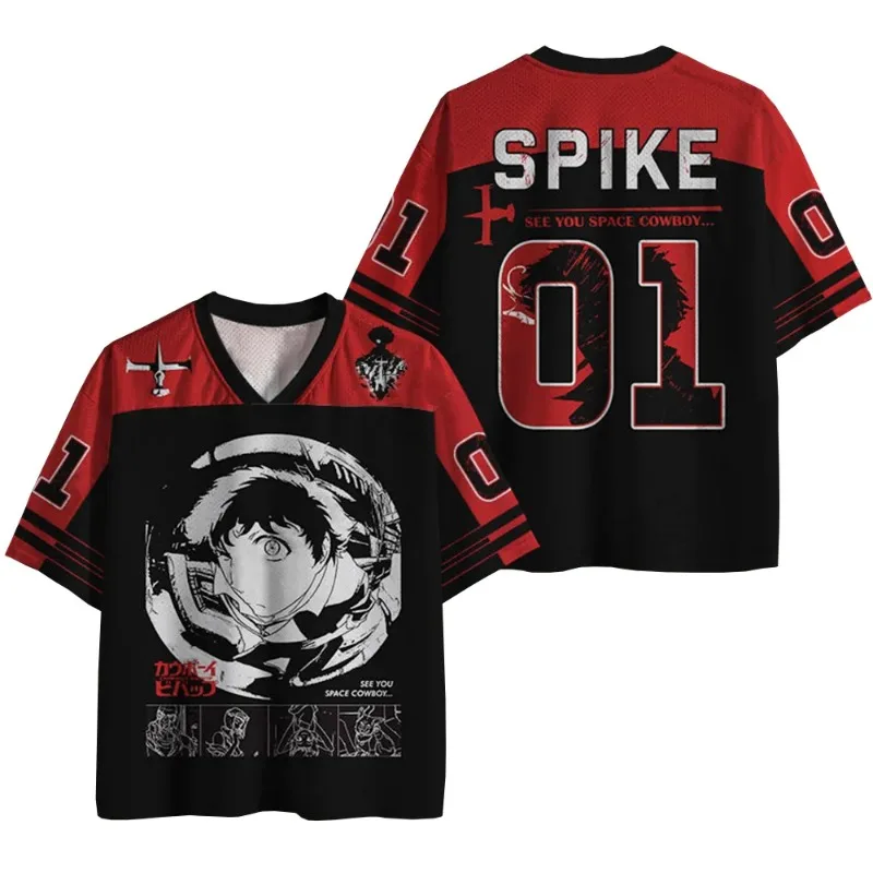 Camiseta Cowboy Bebop Spike Spiegel con estampado 3D, estilo anime, streetwear, jersey, Harajuku, informal, para verano, disfraz de cosplay