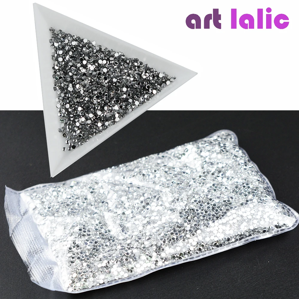 Crystal Flatback Strass for Nail Art Decoration, Non Hot Fix, Bulk Wholesale, 20000Pcs Big Package, 1.5mm