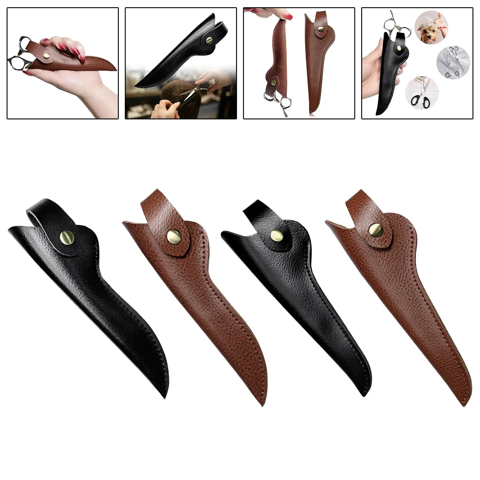

Hairdressing Scissors PU Leather Case ,Barber Shears Case Accessories Scissors Pouch for Salon