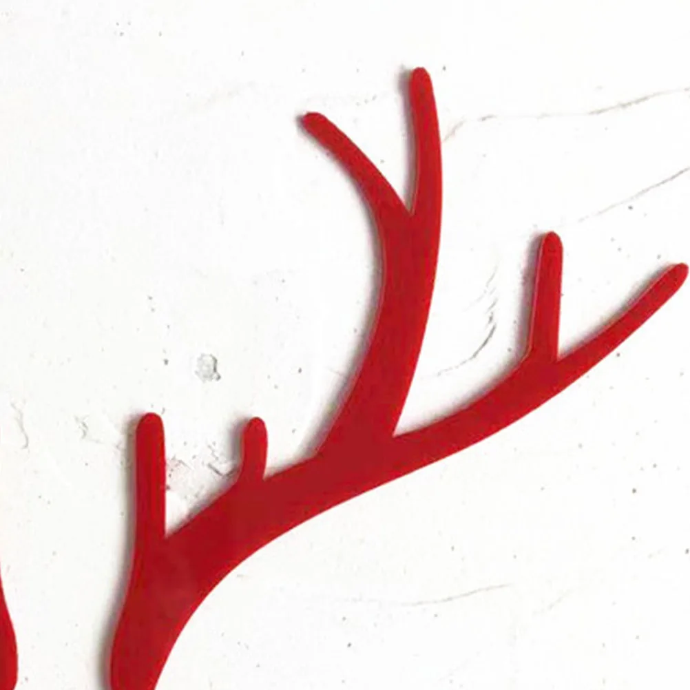 

7 Pairs Deer Antler Decoration Card Insert Antlers for Cakes Christmas Toppers Decorations Merry Wedding Acrylic
