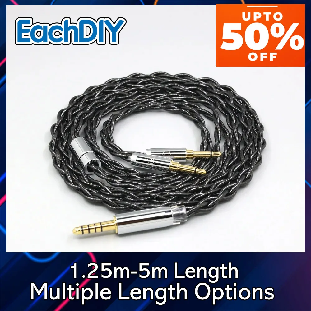 99% Pure Silver Palladium Graphene Floating Gold earphone Cable For Beyerdynamic T1 T5P II AMIRON HOME Kennerton M12S 8339