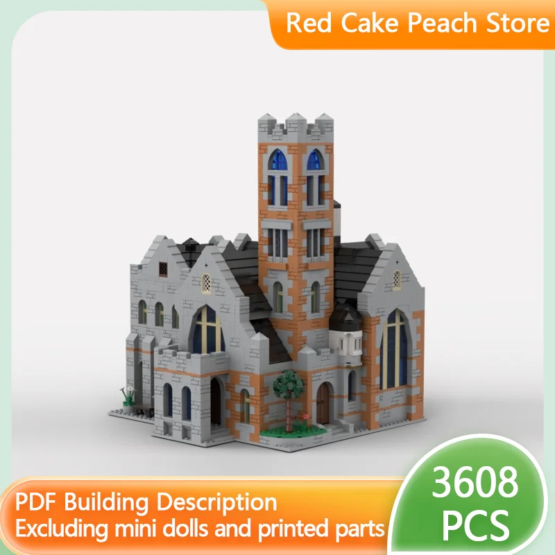 

Модель City Street View MOC, строительные кирпичи, церковные архитектурные модульные технологии, детские праздничные подарки, сборные игрушки, костюм