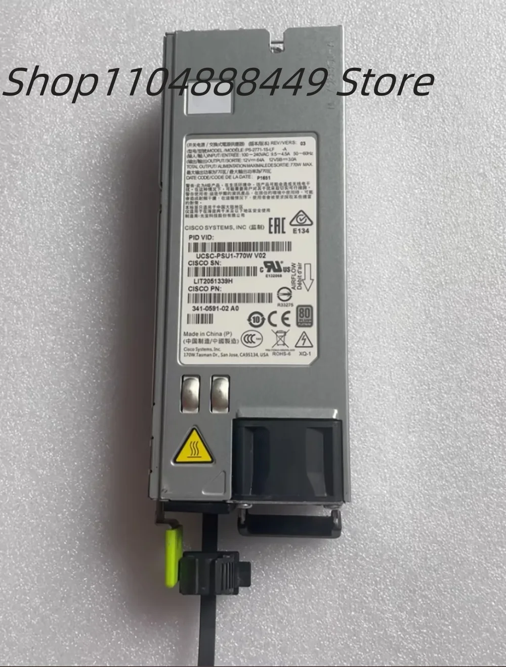 

UCSC-PSU1-770W V02 341-0591-02 700-014160-0000 Server power supply