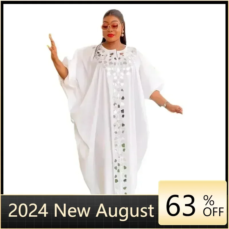 

Outfits Plus Size African Dresses for Women Summer 2024 Kaftan Long Sleeve Polyester Long Maxi Dress Gowns Muslim Fashion Abaya