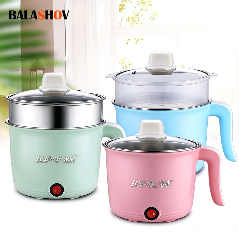 Panela elétrica multifuncional para casa, panela quente para 1-2 pessoas, panela de aquecimento, mini panela de arroz, utensílios de cozinha