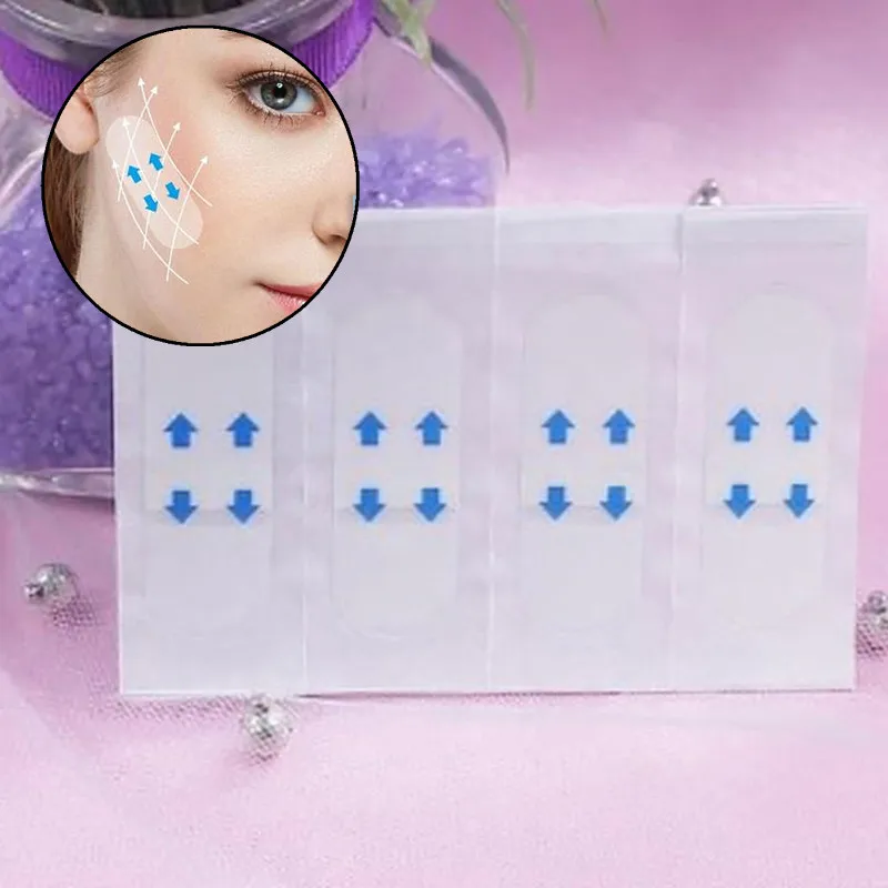 สติ๊กเกอร์ยกกระชับใบหน้าแบบบาง 12 ชิ้น/3 แผ่น ช่วยยกกระชับผิวหน้า ลดเลือนริ้วรอย ผิวหย่อนคล้อย เทปกาวกันน้ำ