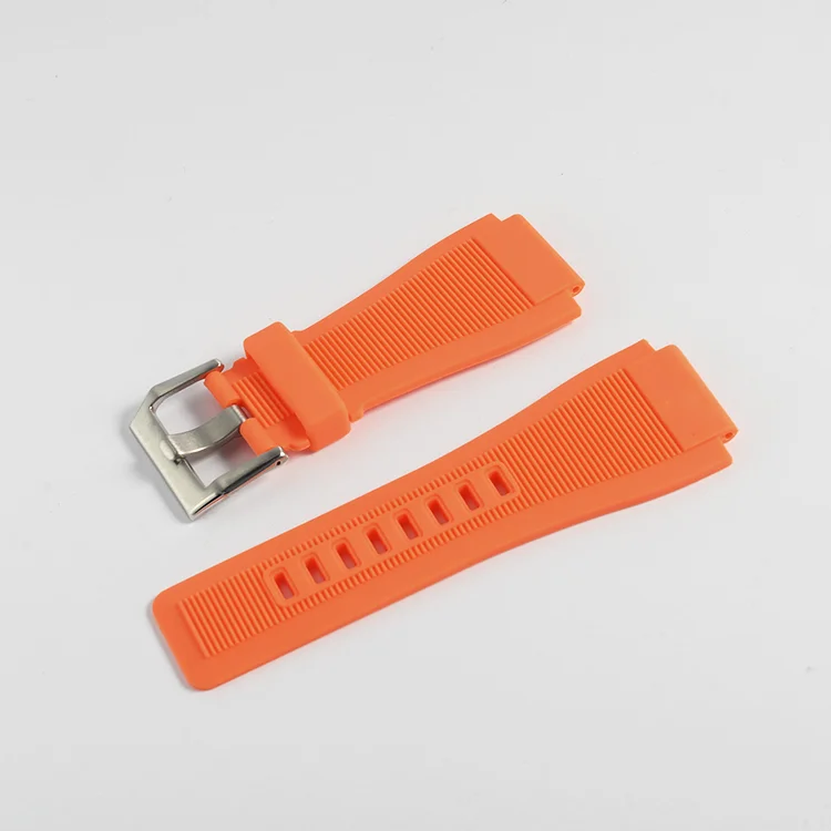 34 * 24mm Silicone Rubber Watch Strap For Bell & Ross BR01 BR03  Waterproof Sports BR-01 BR-03 Extended BR Rubber Watchband Men