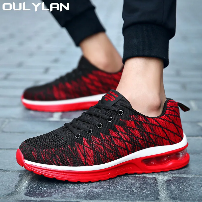 Oulylan Breathable Men Running Shoes Mesh Sports Shoes Women Brand Sneakers Lightweight Casual Tennis Shoes Luxury Male Tenis