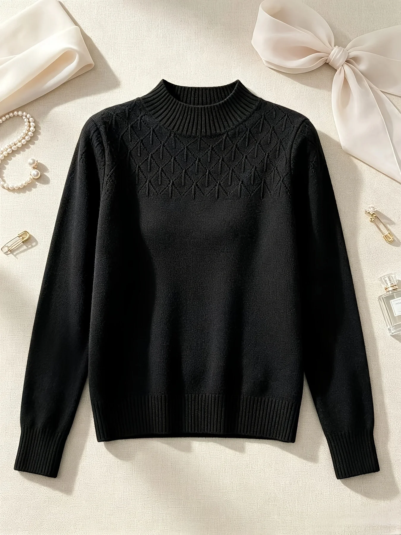 Early autumn fashion new plus size women's clothing Korean versatile casual solid color long sleeved pullover