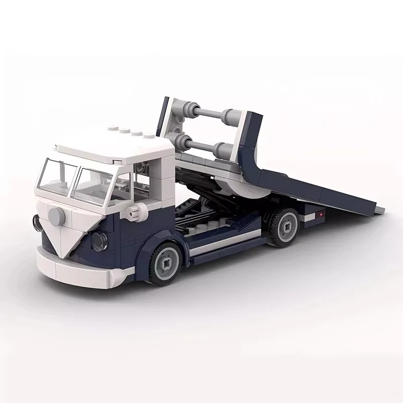 

City Car Model MOC‌ T1 Heavy-Duty Tow Truck Building Blocks STEM Mechanical Engineering Vehicle Model House Display Decor