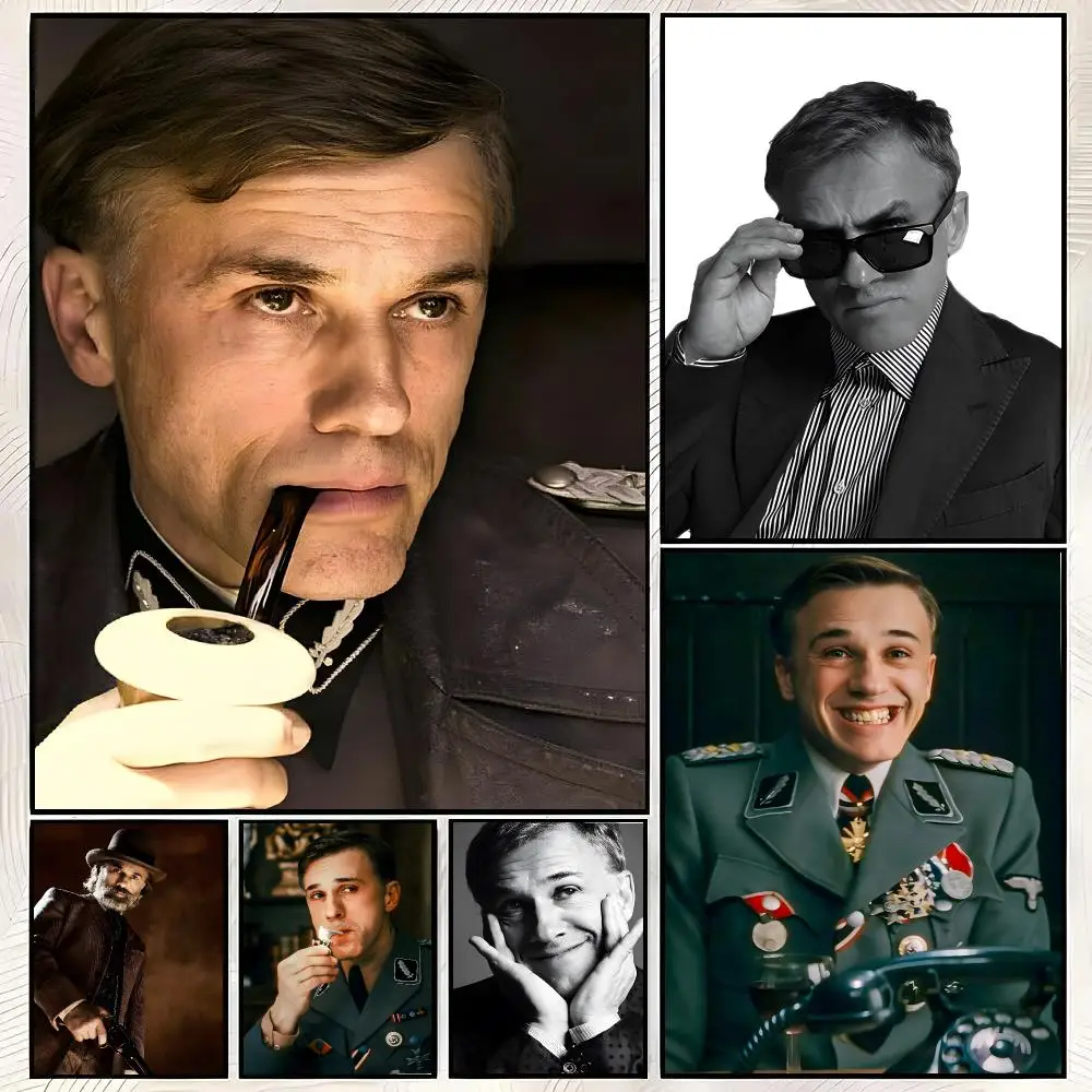 Christoph Waltz Poster HD Art Retro Self-adhesive DIY Room Home Living Room Club Wall Decor Gift