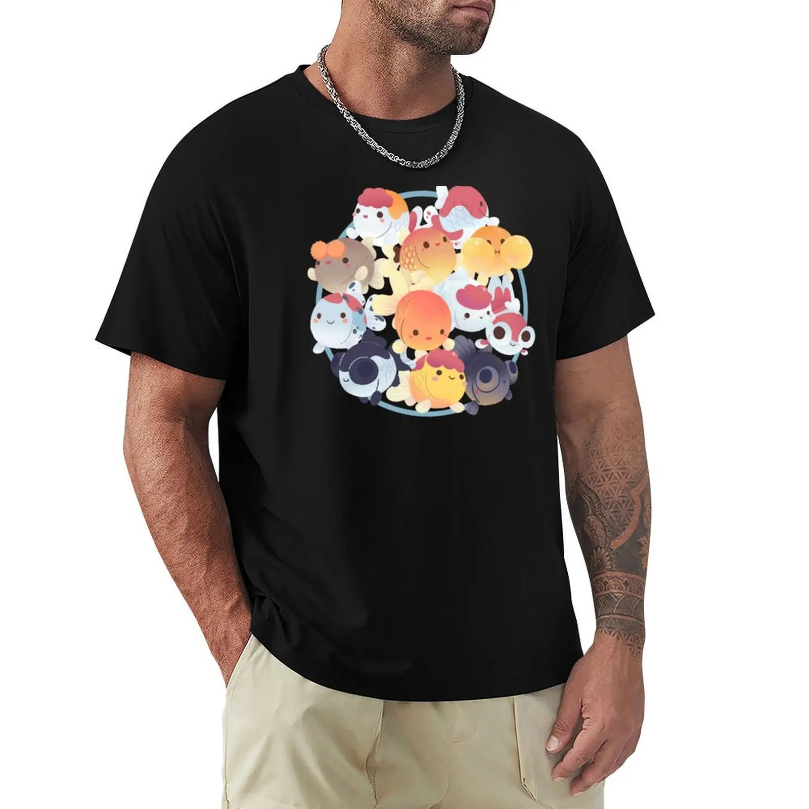 

Troubling of Goldfish T-Shirt graphic tee shirt cute clothes mens clothing