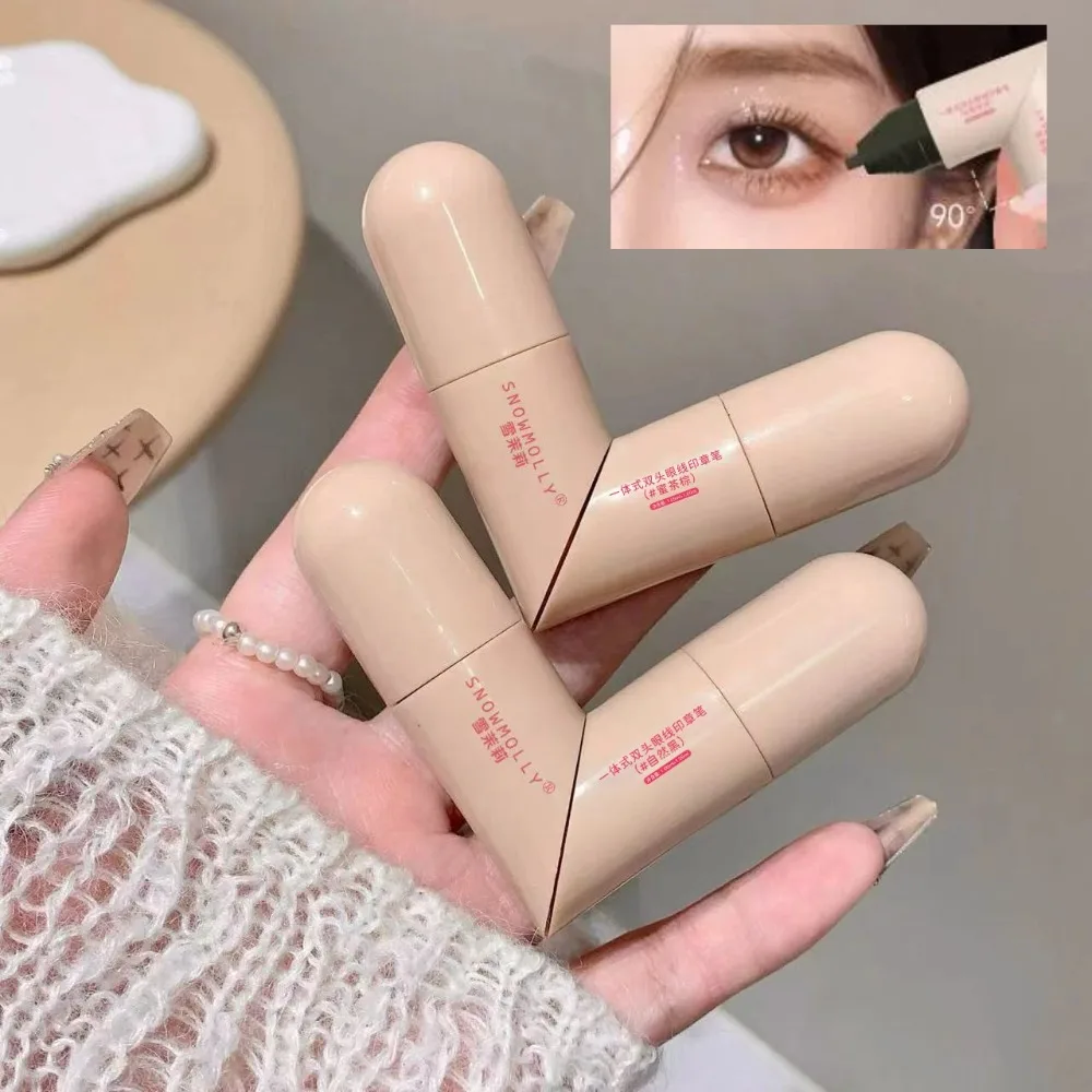 Zwart Bruin Vloeibare Eyeliner Stempel DIY Driehoek Eyeliner Verlenging Stempels Waterdicht Langdurig Snel Droge Ogen Make-up Sjabloon