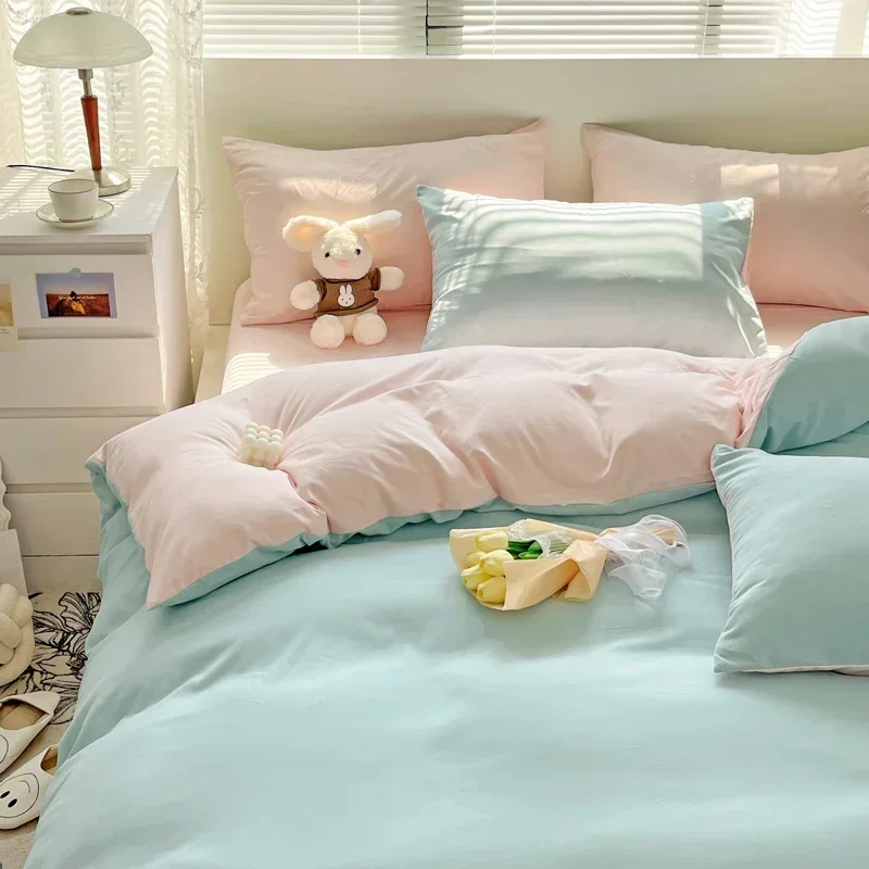 Bed linen/bed sheets set/comforter sets/Bed duvets/Double duvet/double bed sheets set with pillows case/bedding