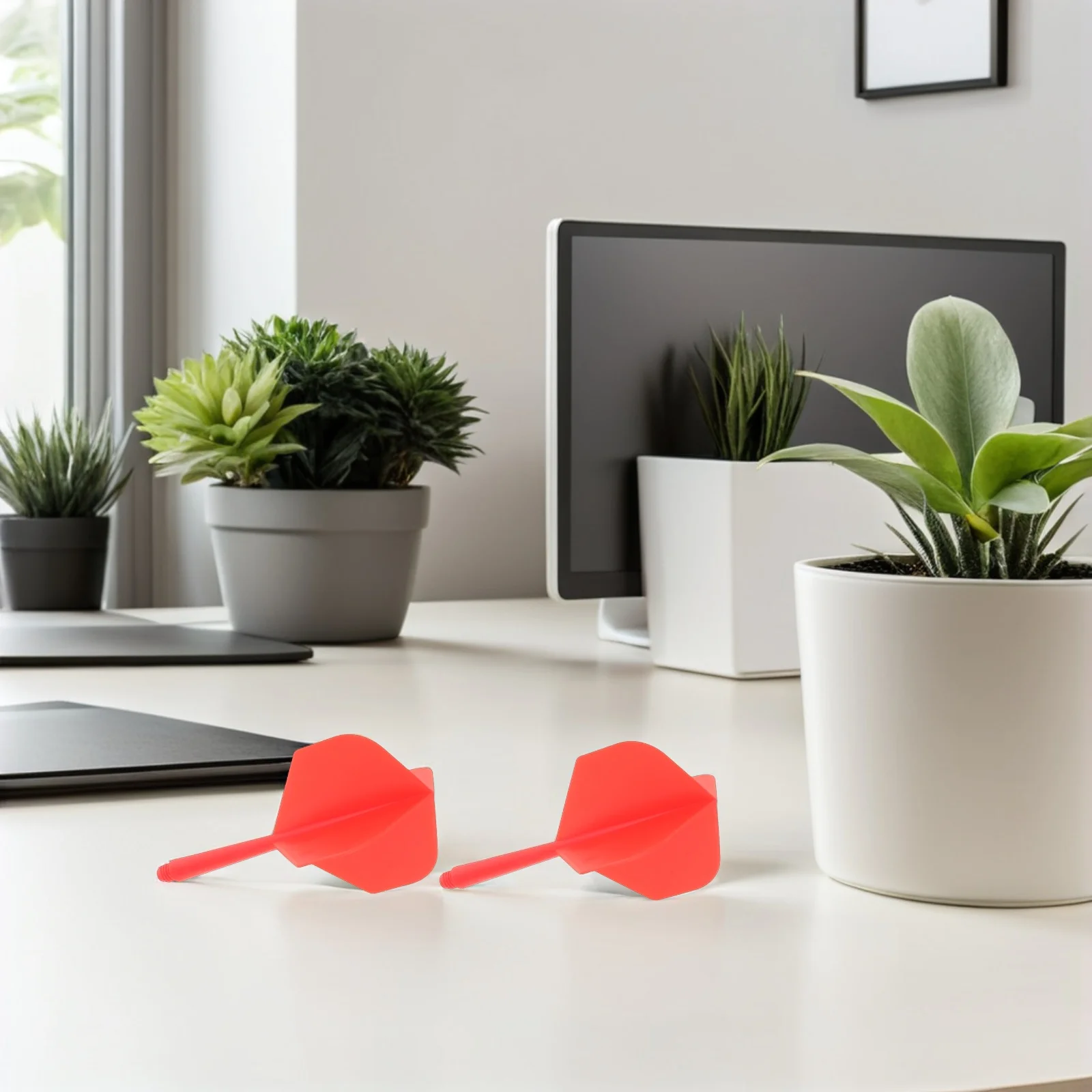 12 قطعة مهاوي رمي السهام المتكاملة الطيران شكل جناح كبير خفيف الوزن من البلاستيك رميات مستقرة قبضة معززة خيط قياسي متوافق